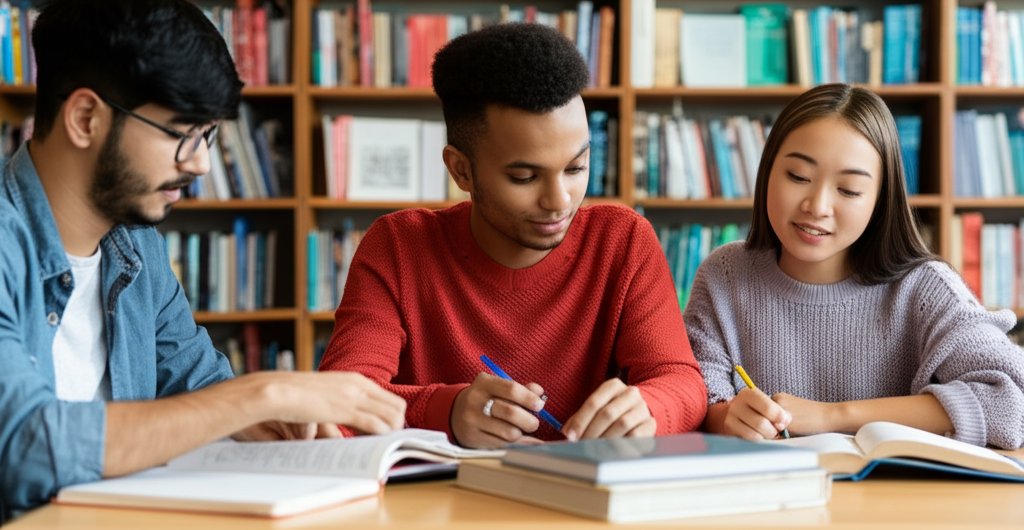 Students learning together